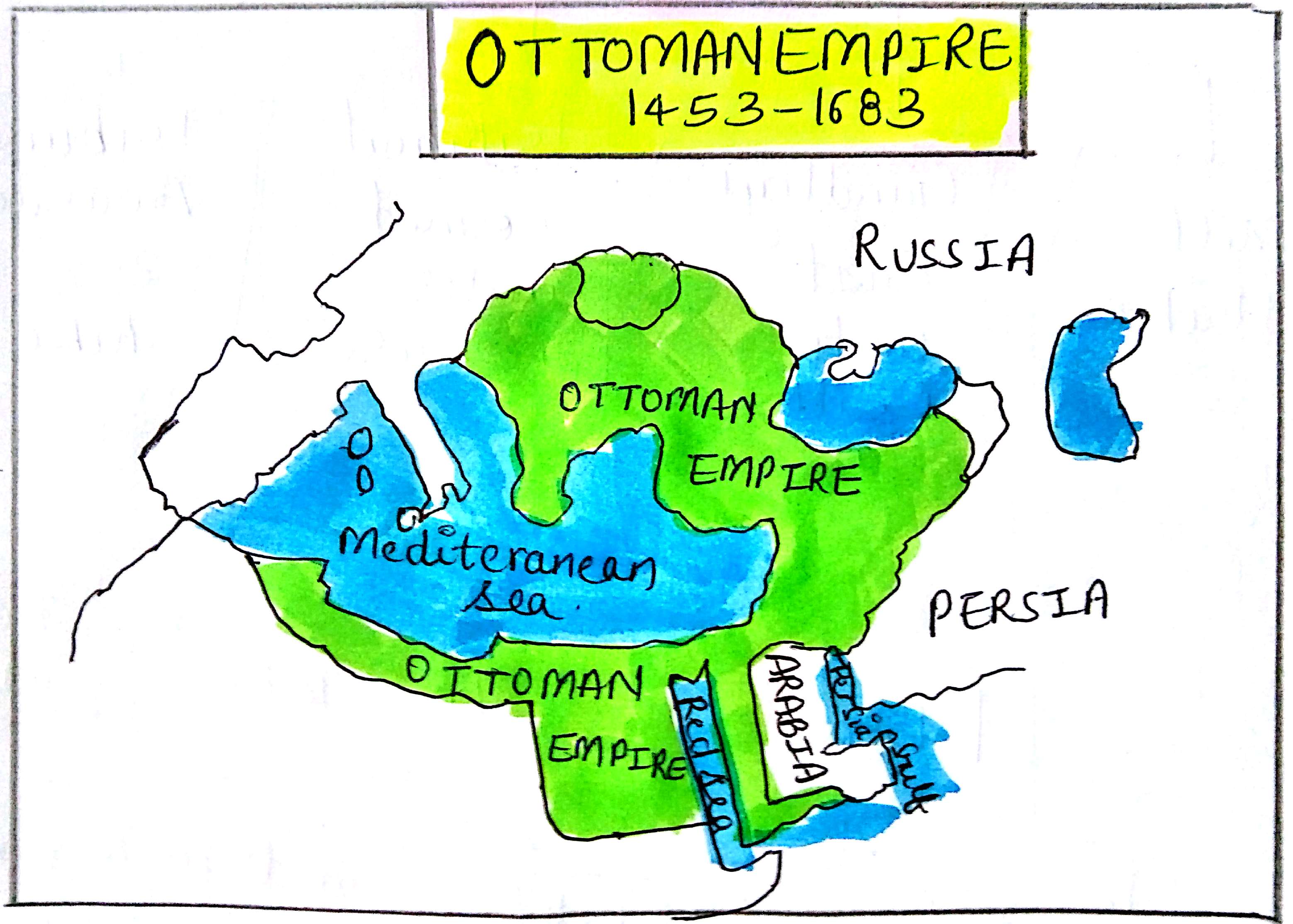 Ottoman Empire Area Map