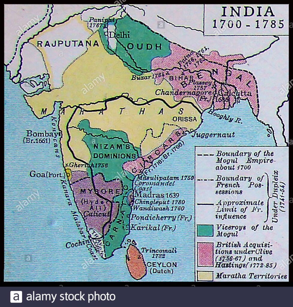 18th Century India Map India Mappery - Gambaran